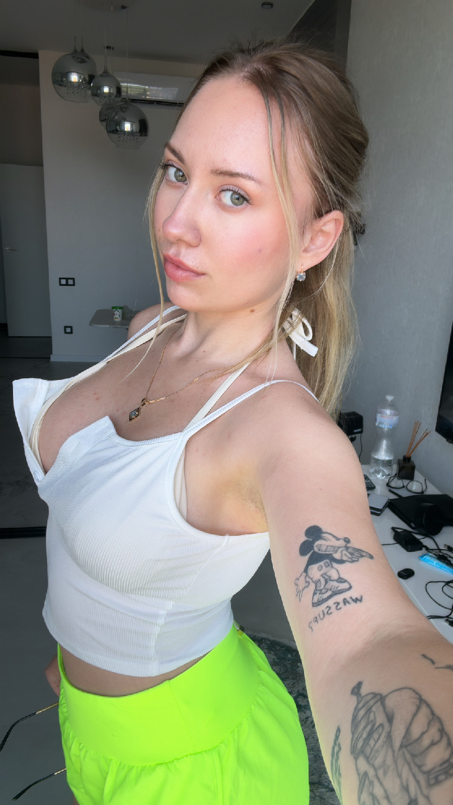 KateV in her underwear in Kananga