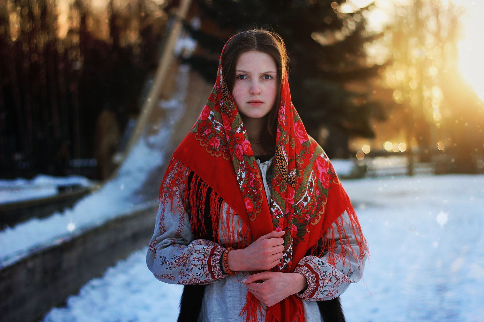 Girls in Slavic costumes in Kananga
