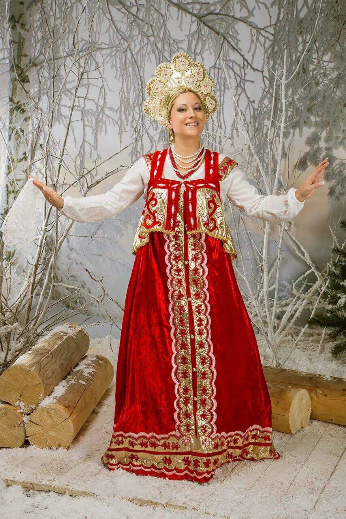 Girls in Slavic costumes in Kananga