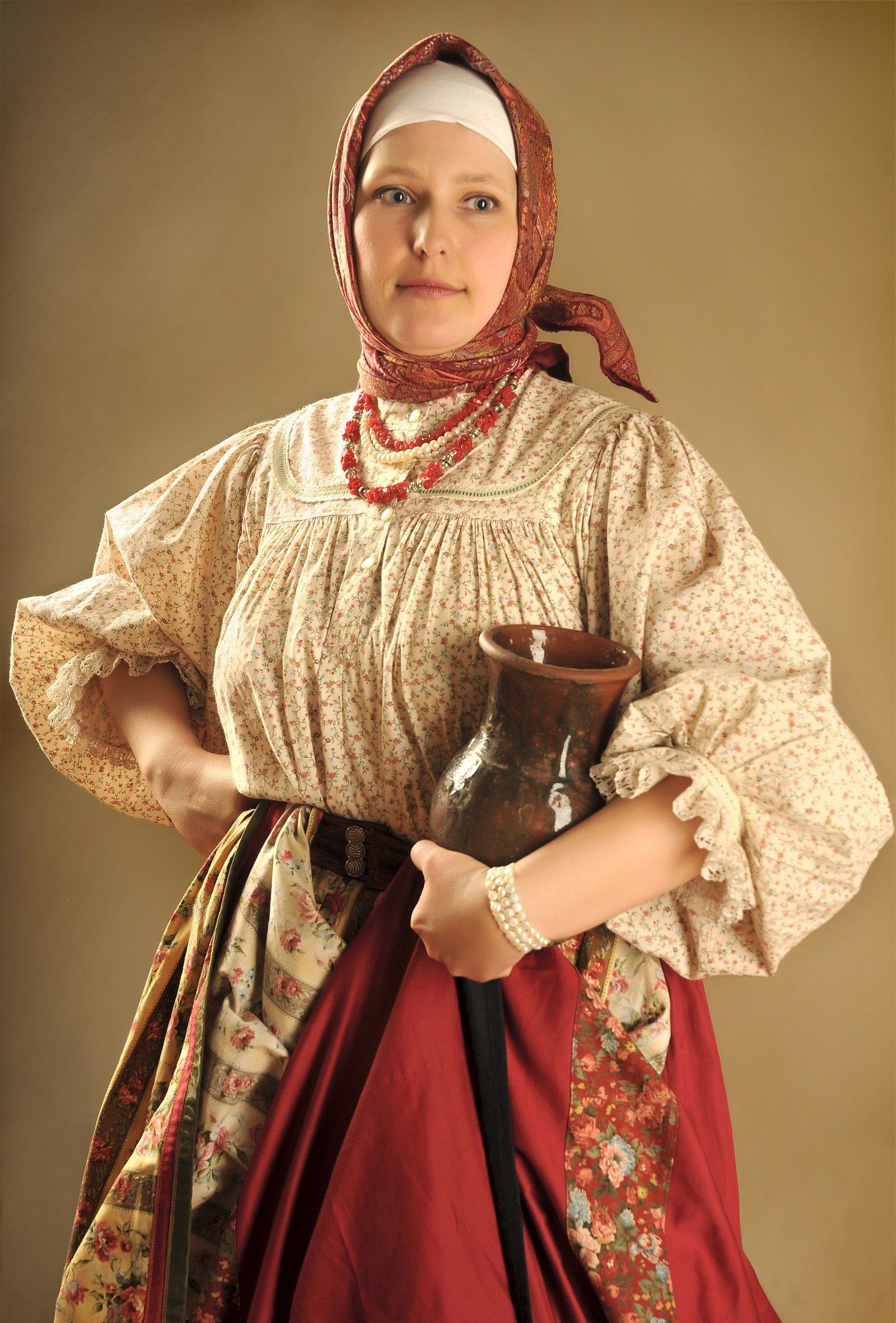 Girls in Slavic costumes in Kananga