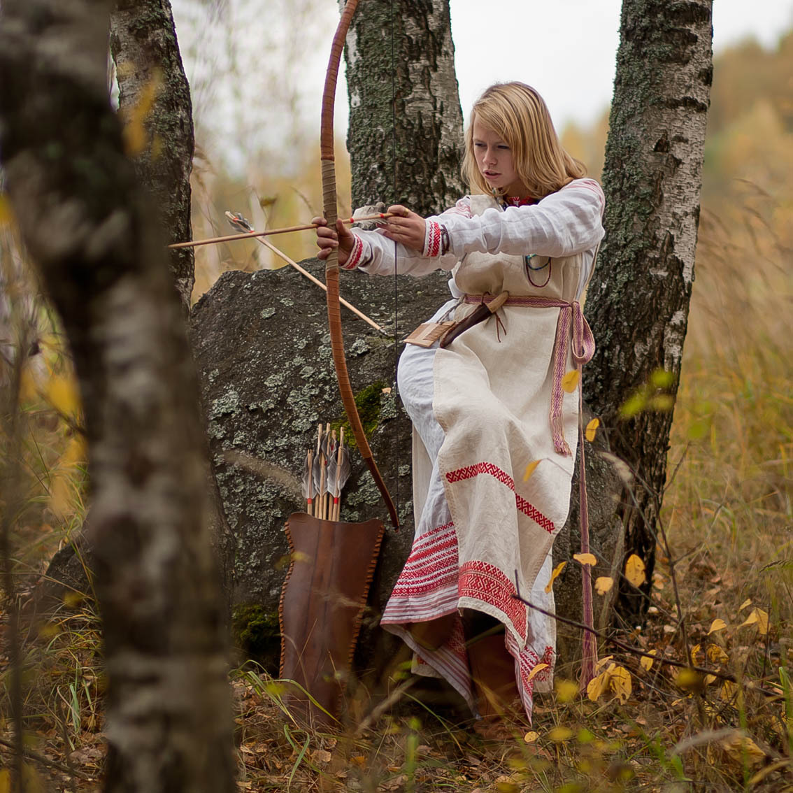 Sexy photo Girls in Slavic costumes in Kananga