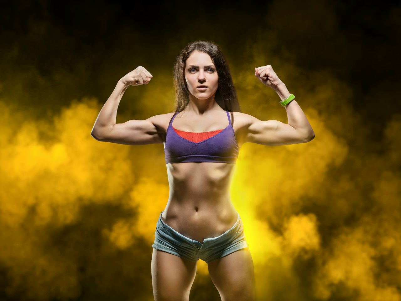 Athletic girls in Kananga